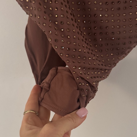 Guess Brown Studded One-Piece Swimsuit - Picture 4 of 8